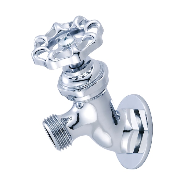 Lawn Faucet, NPT, Single Hole, Polished Chrome, Weight: 1.21